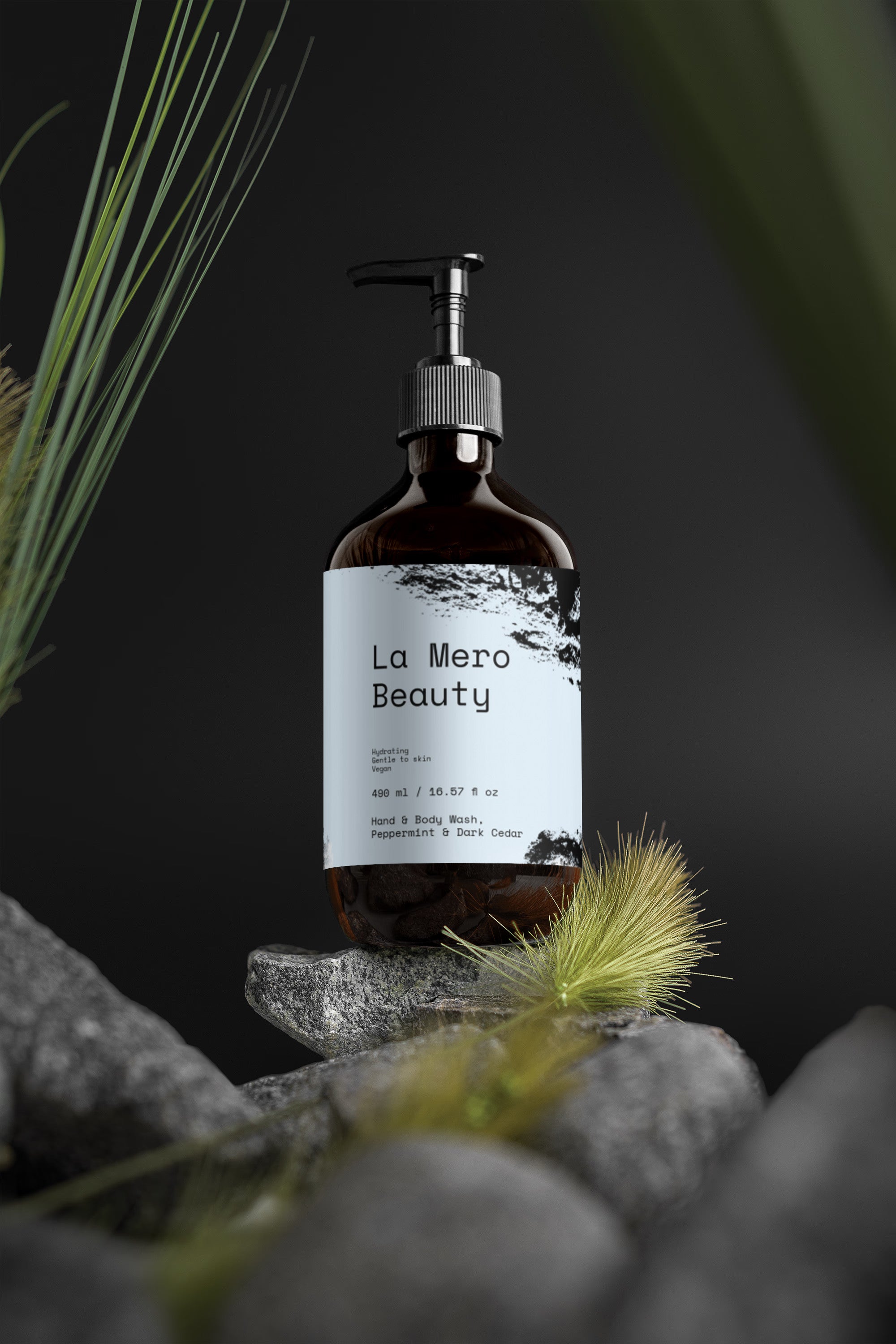 Hand & Body Wash, Peppermint & Dark Cedar